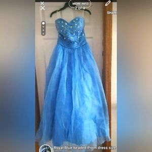 Royal Blue sequined PROM dress size 6